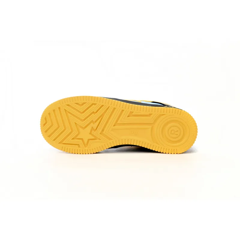 A Bathing Ape Bape Sta Low Black, Blue, And Yellow  1H20 191 046