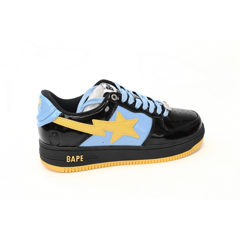 A Bathing Ape Bape Sta Low Black, Blue, And Yellow  1H20 191 046