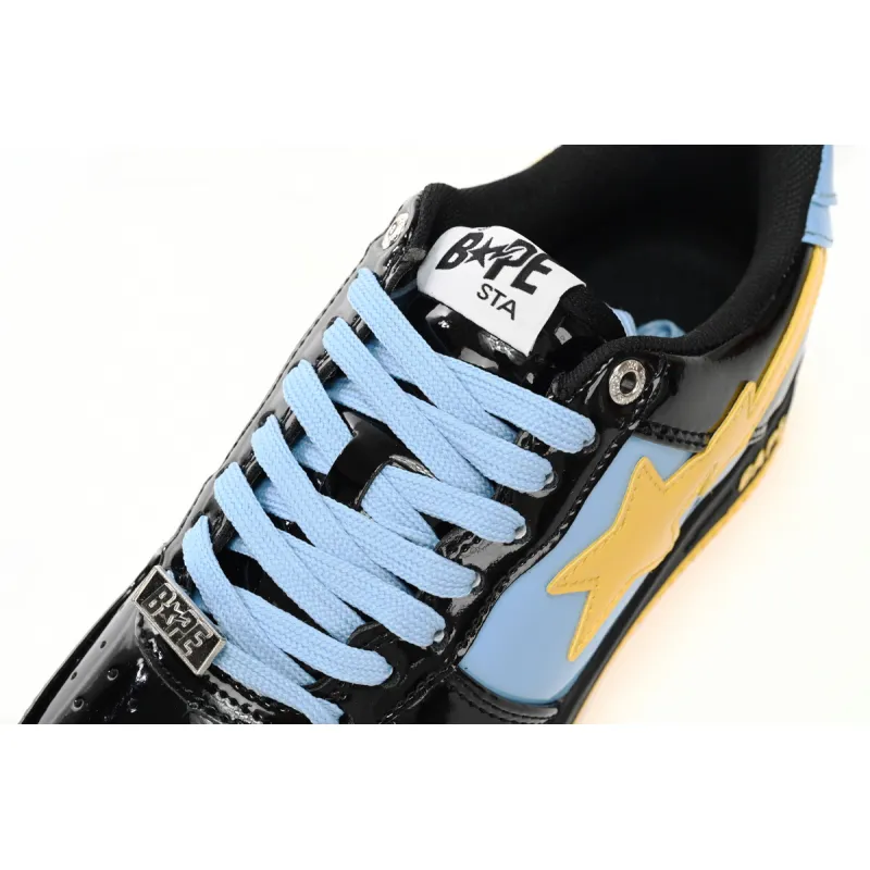 A Bathing Ape Bape Sta Low Black, Blue, And Yellow  1H20 191 046