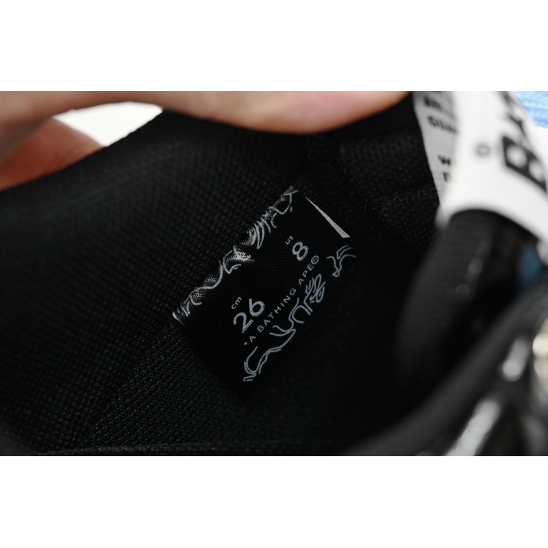A Bathing Ape Bape Sta Low Black, Blue, And Yellow  1H20 191 046