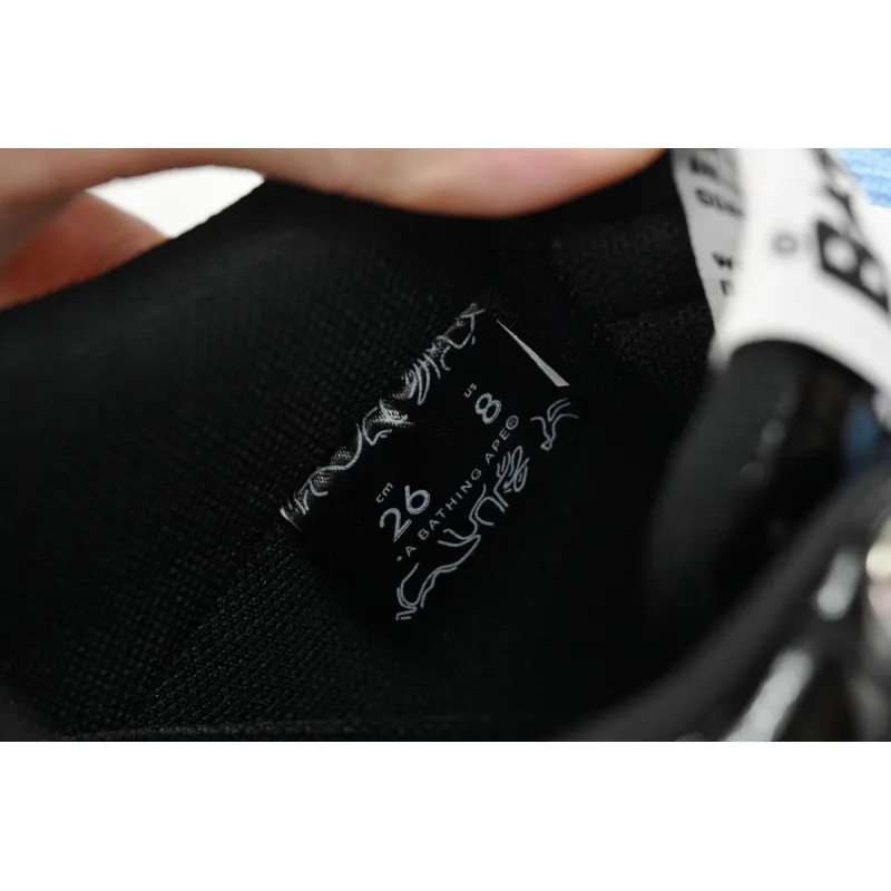 A Bathing Ape Bape Sta Low Black, Blue, And Yellow  1H20 191 046