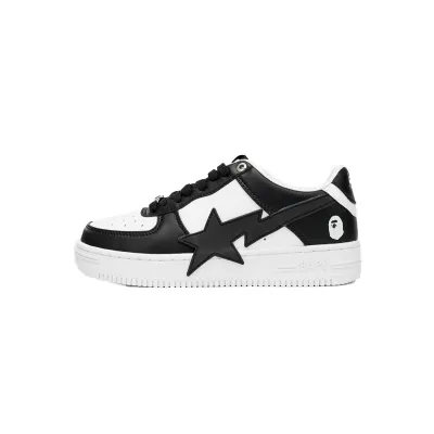 A Bathing Ape Bape Sta Low Black And White Star  OZXSH W291 306 01
