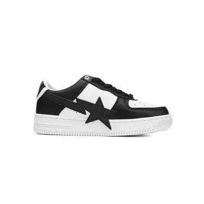 A Bathing Ape Bape Sta Low Black And White Star  OZXSH W291 306 02