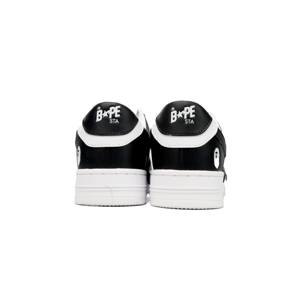A Bathing Ape Bape Sta Low Black And White Star  OZXSH W291 306