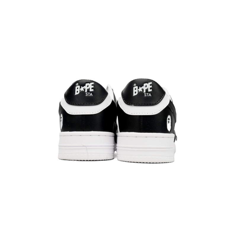 A Bathing Ape Bape Sta Low Black And White Star  OZXSH W291 306