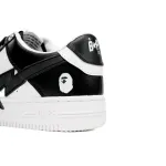 A Bathing Ape Bape Sta Low Black And White Star  OZXSH W291 306