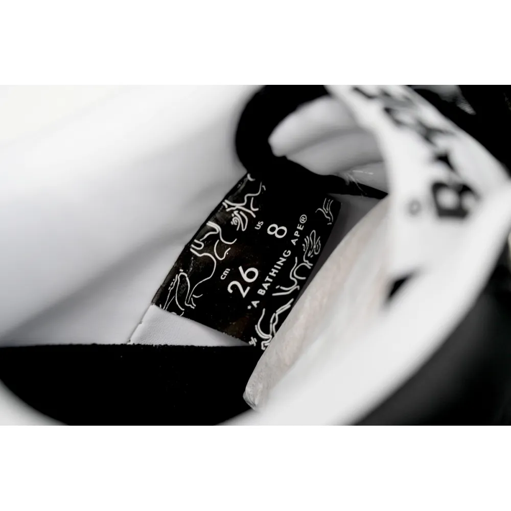 A Bathing Ape Bape Sta Low Black And White Star  OZXSH W291 306