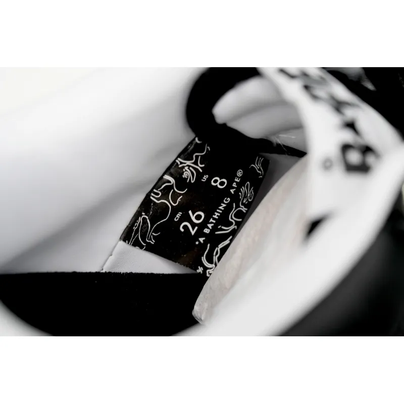 A Bathing Ape Bape Sta Low Black And White Star  OZXSH W291 306