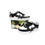 A Bathing Ape Bape Sta Low Black And White Star  OZXSH W291 306