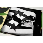 A Bathing Ape Bape Sta Low Black And White Star  OZXSH W291 306