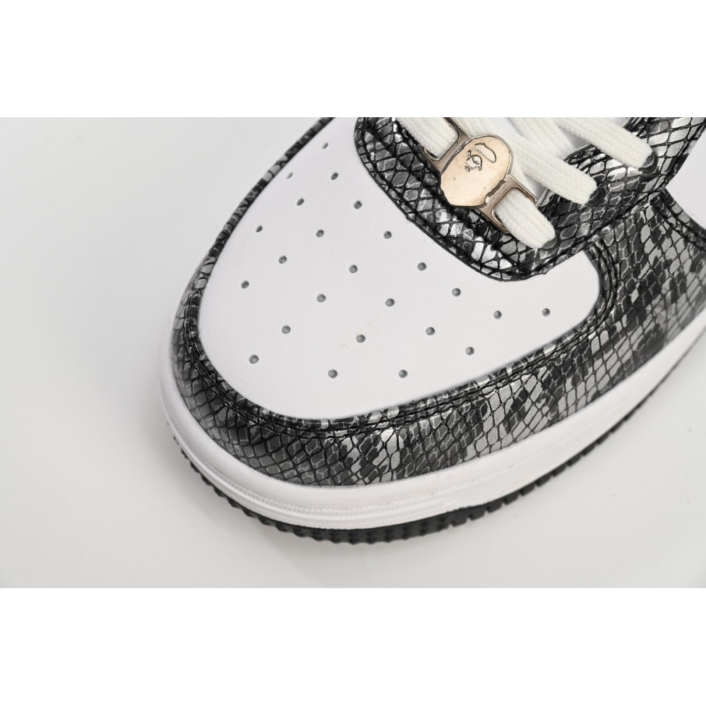 A Bathing Ape Bape Sta Low Black Black Snake Skin  1180 191 009