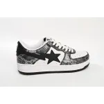 A Bathing Ape Bape Sta Low Black Black Snake Skin  1180 191 009