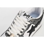 A Bathing Ape Bape Sta Low Black Black Snake Skin  1180 191 009