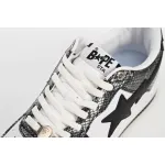 A Bathing Ape Bape Sta Low Black Black Snake Skin  1180 191 009