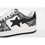 A Bathing Ape Bape Sta Low Black Black Snake Skin  1180 191 009