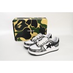 A Bathing Ape Bape Sta Low Black Black Snake Skin  1180 191 009