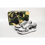 A Bathing Ape Bape Sta Low Black Black Snake Skin  1180 191 009