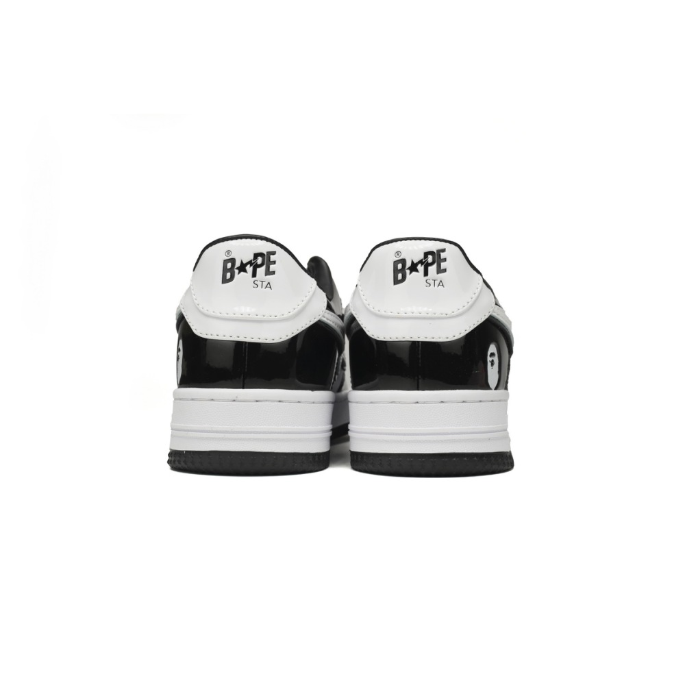 A Bathing Ape Bape Sta Low Black White 1H70-191-001