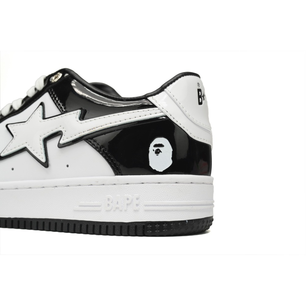 A Bathing Ape Bape Sta Low Black White 1H70-191-001