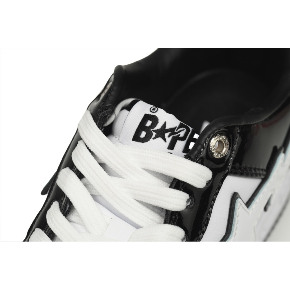A Bathing Ape Bape Sta Low Black White 1H70-191-001