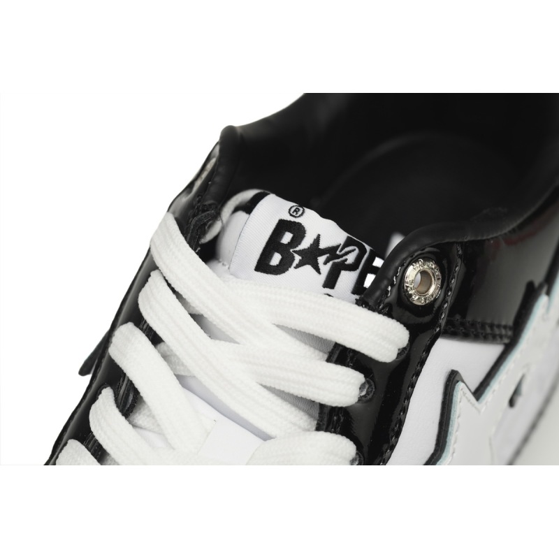 A Bathing Ape Bape Sta Low Black White 1H70-191-001