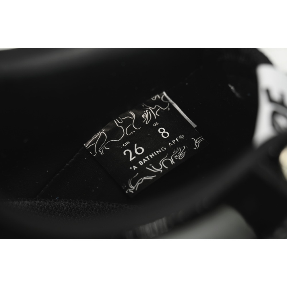 A Bathing Ape Bape Sta Low Black White 1H70-191-001