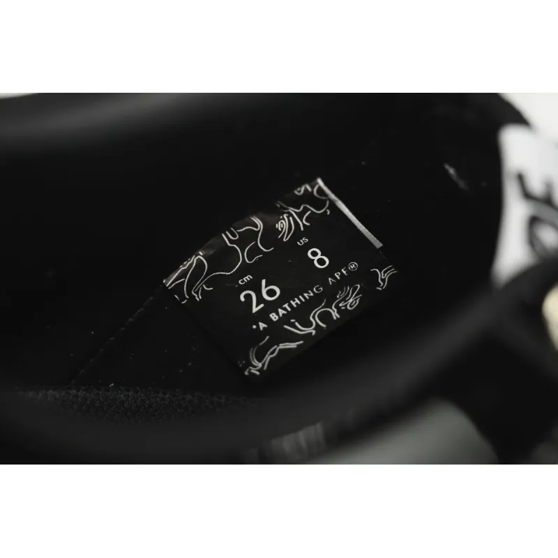 A Bathing Ape Bape Sta Low Black White 1H70-191-001