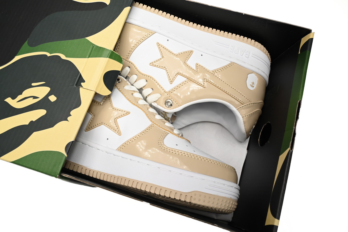 a bathing ape bape sta low brown white mirror surF**e 1170-191-022