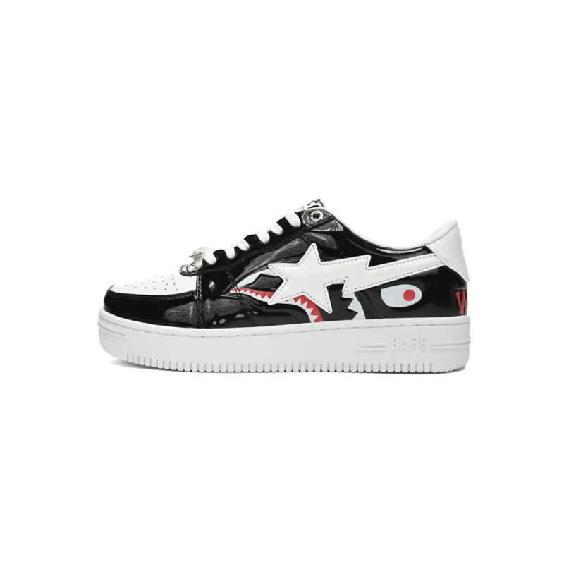 A Bathing Ape Bape Sta Low Color Block Shark Black  1H30-191-009 