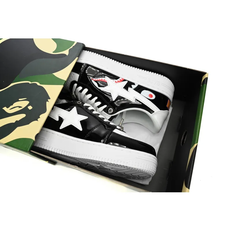 A Bathing Ape Bape Sta Low Color Block Shark Black  1H30-191-009 