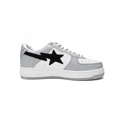 A Bathing Ape Bape Sta Low Grey Black 1H70-191-002 02