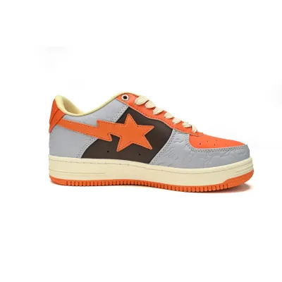 A Bathing Ape Bape Sta Low Grey Orange  1H70-291-002 02