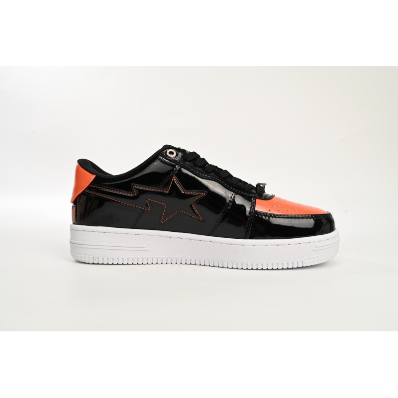 A Bathing Ape Bape Sta Low Mad Shark Black Orange  1H30-191-005
