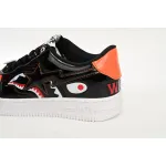 A Bathing Ape Bape Sta Low Mad Shark Black Orange  1H30-191-005
