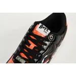 A Bathing Ape Bape Sta Low Mad Shark Black Orange  1H30-191-005