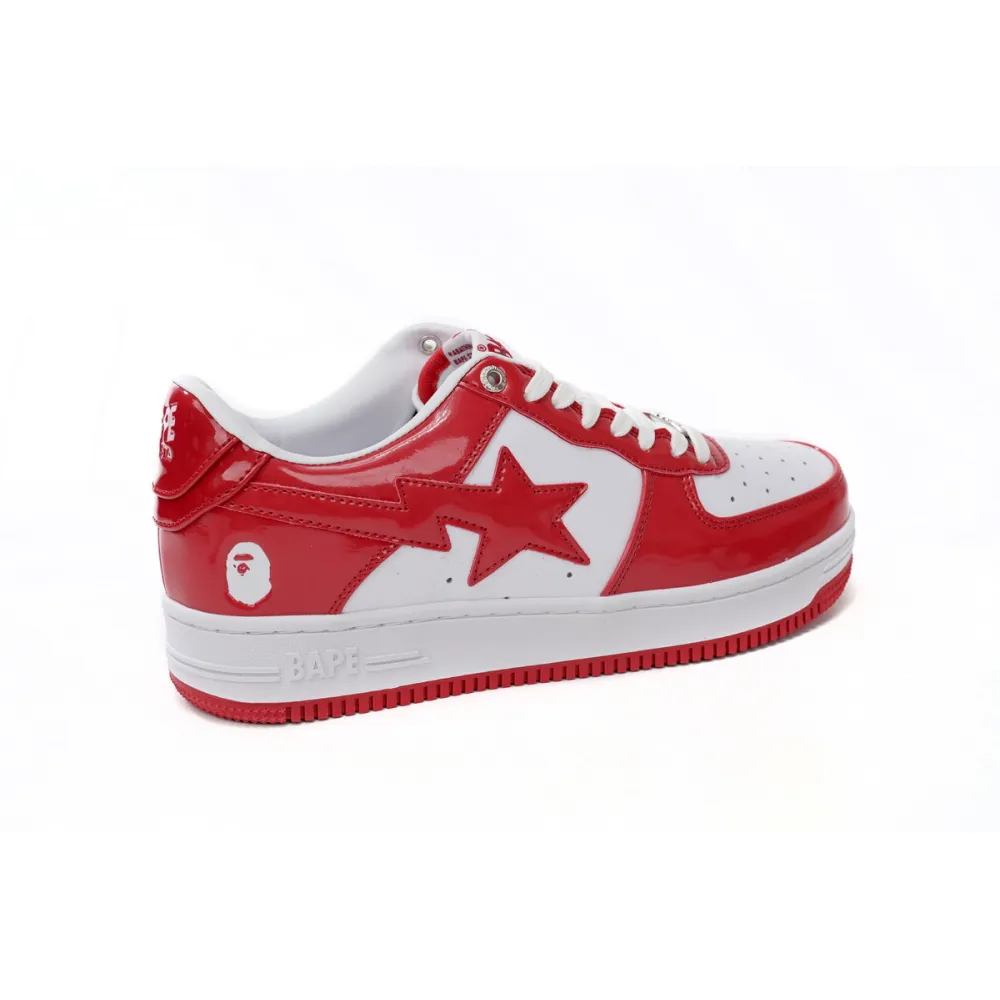 A Bathing Ape Bape Sta Low Red And White Mirror Surface  1170 191 022 
