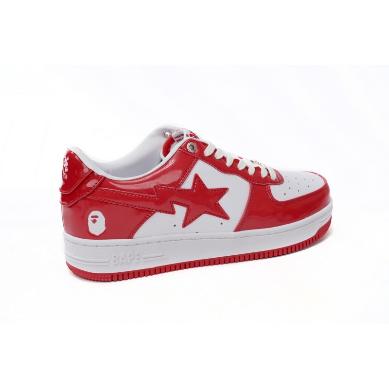 A Bathing Ape Bape Sta Low Red And White Mirror Surface  1170 191 022 