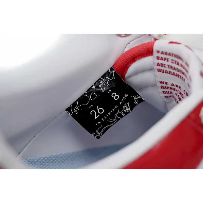 A Bathing Ape Bape Sta Low Red And White Mirror Surface  1170 191 022 