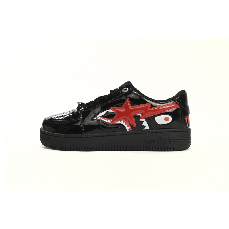 A Bathing Ape Bape Sta Low Shark Black 1H30 191 012 