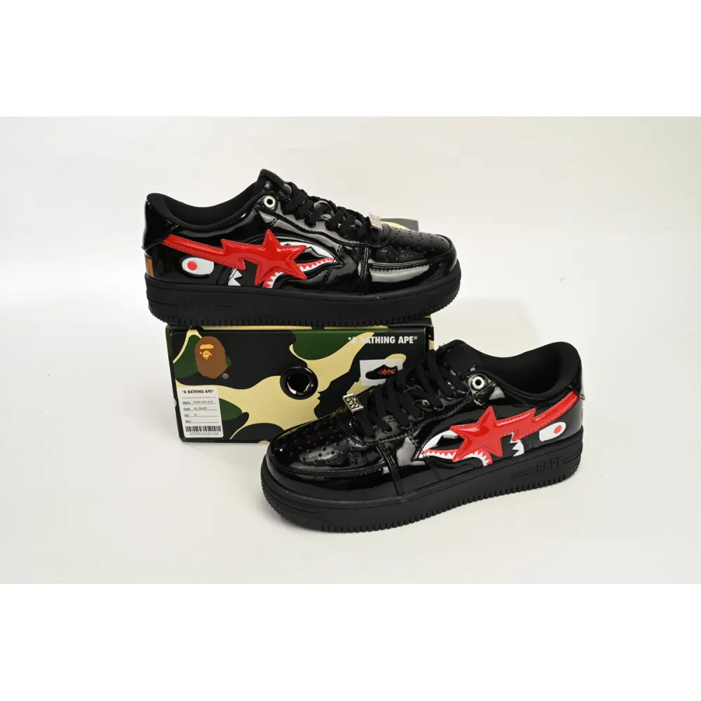 A Bathing Ape Bape Sta Low Shark Black 1H30 191 012 