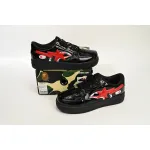A Bathing Ape Bape Sta Low Shark Black 1H30 191 012 