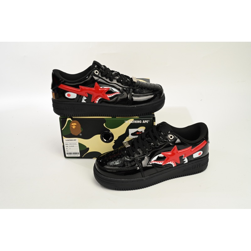 A Bathing Ape Bape Sta Low Shark Black 1H30 191 012 