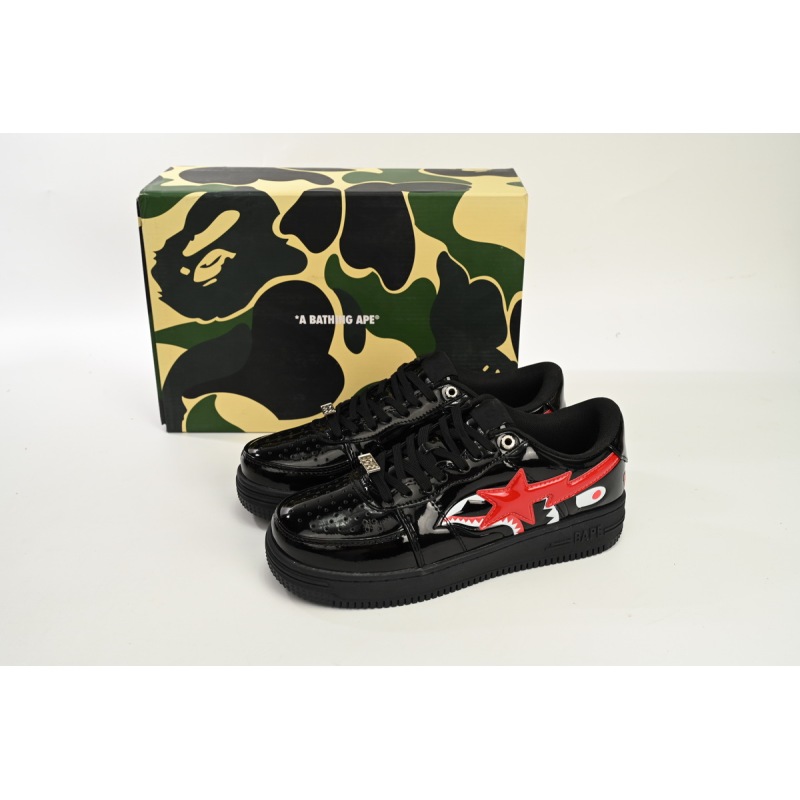 A Bathing Ape Bape Sta Low Shark Black 1H30 191 012 