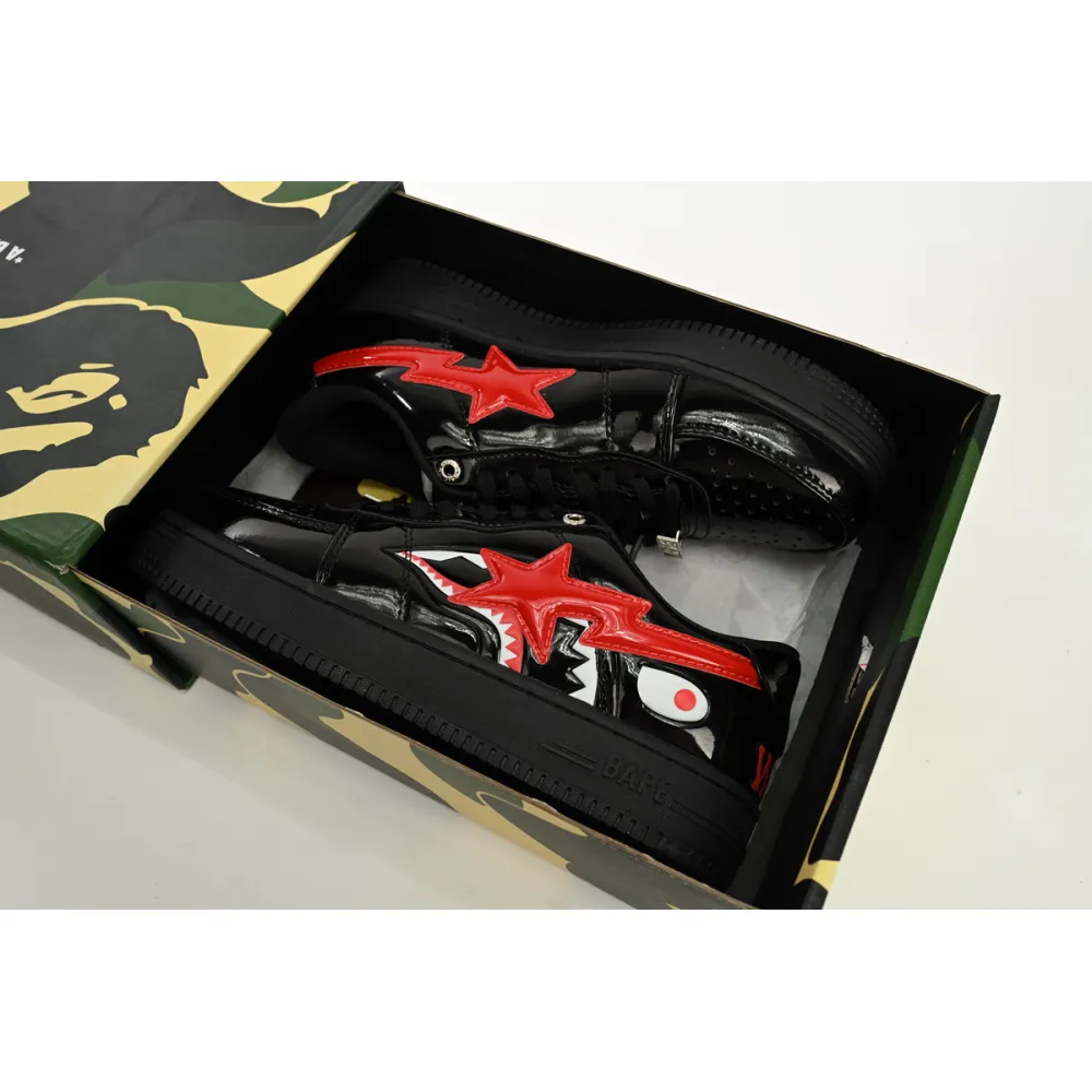 A Bathing Ape Bape Sta Low Shark Black 1H30 191 012 
