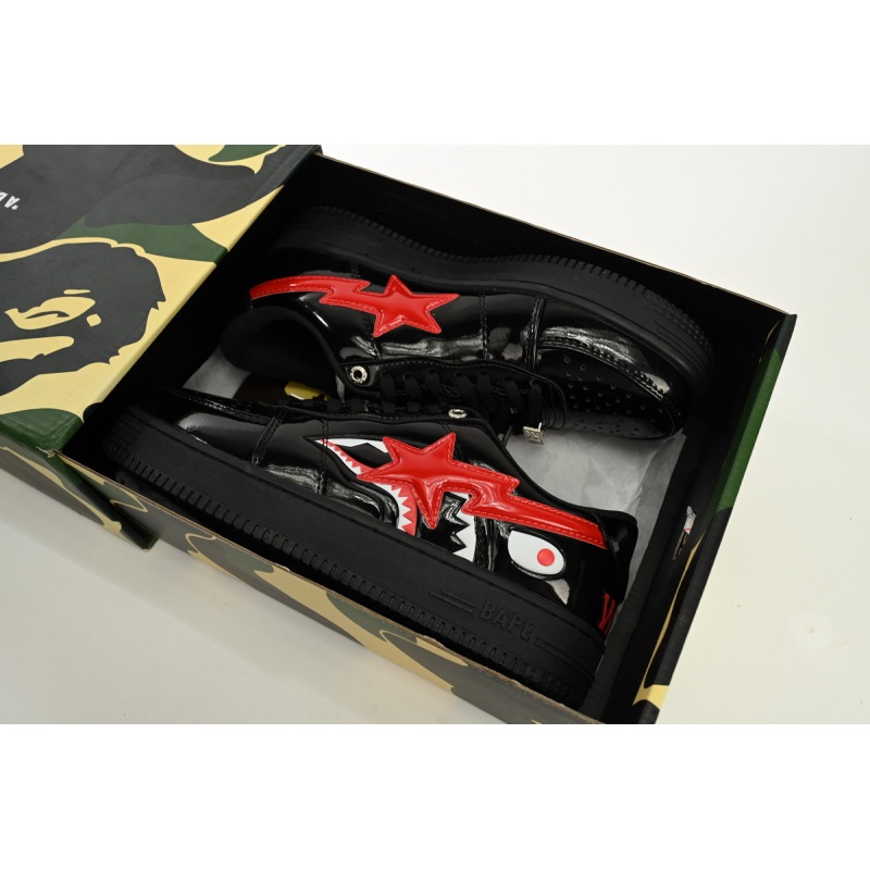 A Bathing Ape Bape Sta Low Shark Black 1H30 191 012 