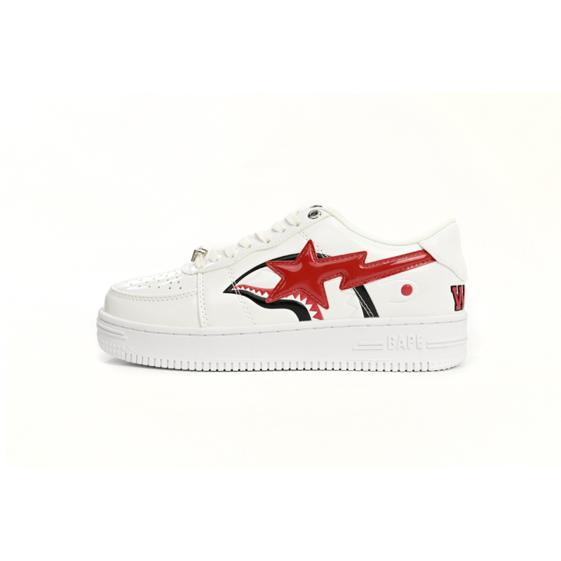 A Bathing Ape Bape Sta Low Shark White  1F70-191-004 