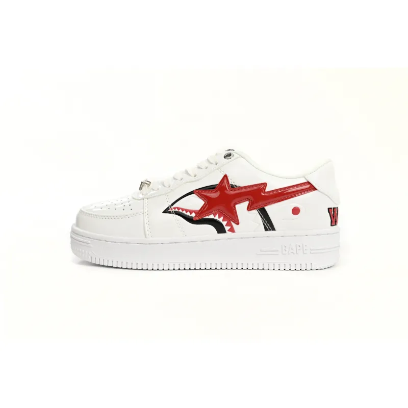 A Bathing Ape Bape Sta Low Shark White  1F70-191-004 