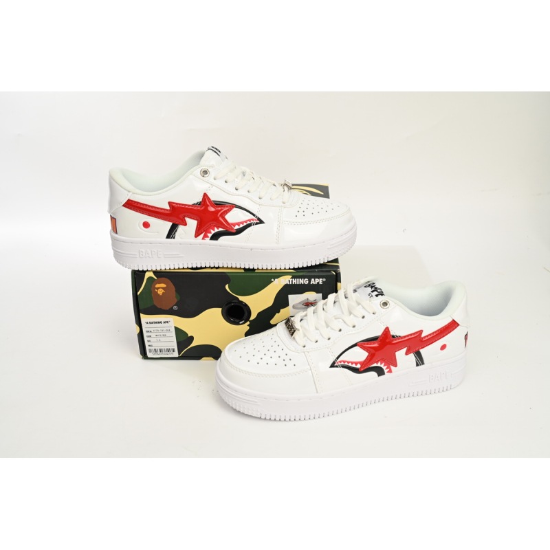A Bathing Ape Bape Sta Low Shark White  1F70-191-004 