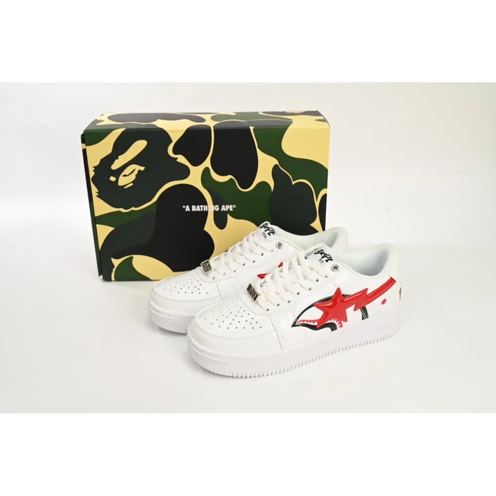 A Bathing Ape Bape Sta Low Shark White  1F70-191-004 