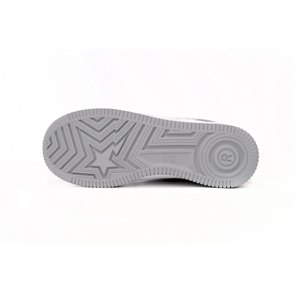 A Bathing Ape Bape Sta Low Silver 1H73 191 921